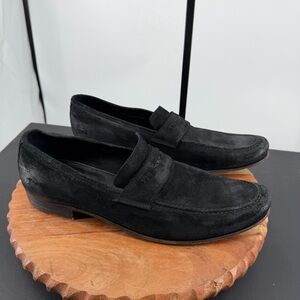 Billy Reid Brushed suede Leather Black Loafer Size 11.5